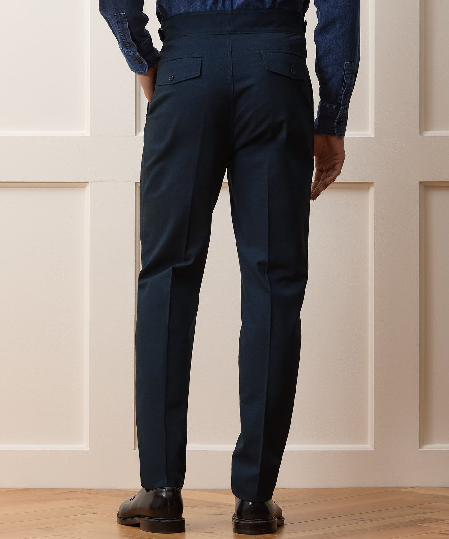 Todd Snyder Italian Heathered Cotton Gurkha Trouser in Navy Navy