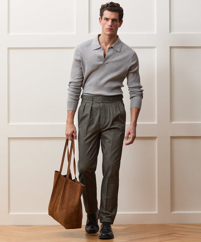 Todd Snyder Italian Heathered Cotton Gurkha Trouser in Charcoal Charcoal