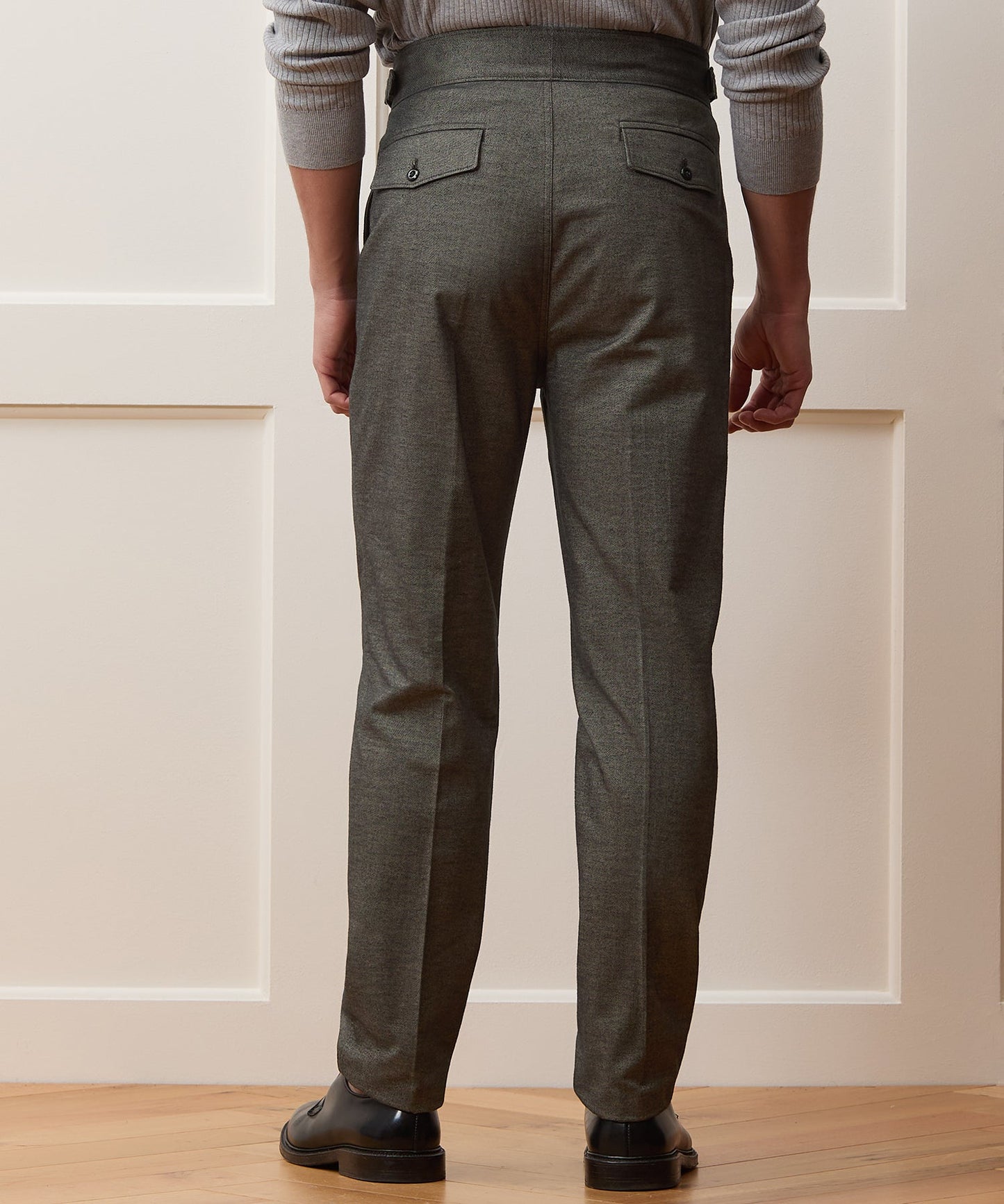 Todd Snyder Italian Heathered Cotton Gurkha Trouser in Charcoal Charcoal