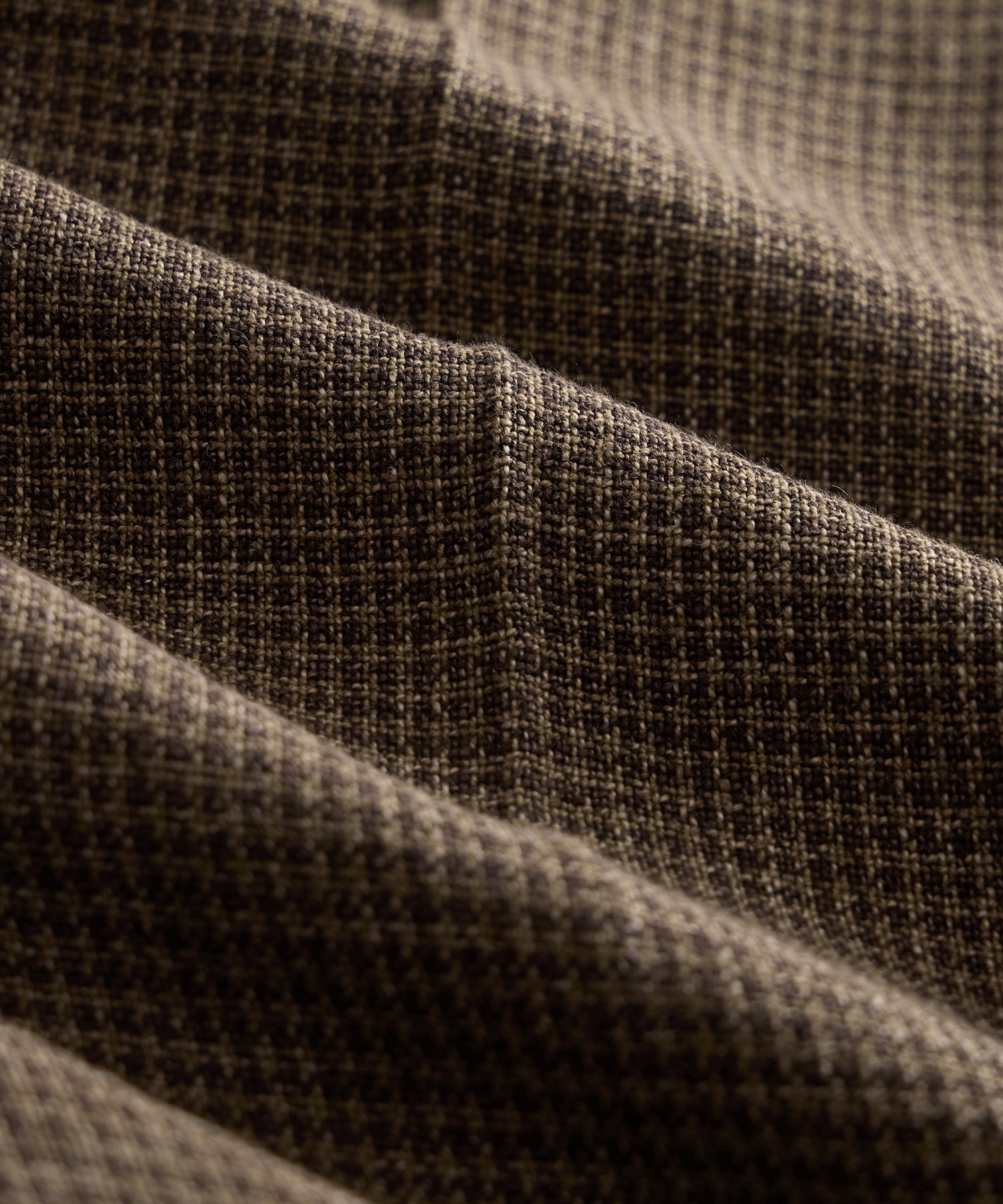 Todd Snyder Italian Linen Houndstooth Madison Trouser in Tan Houndstooth Tan
