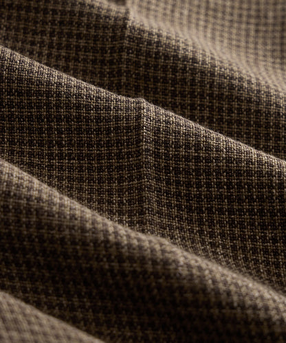 Todd Snyder Italian Linen Houndstooth Madison Trouser in Tan Houndstooth Tan