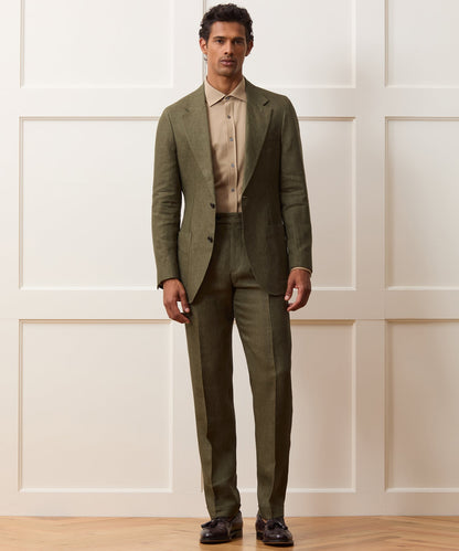 Todd Snyder Italian Linen Madison Trouser in Olive Olive