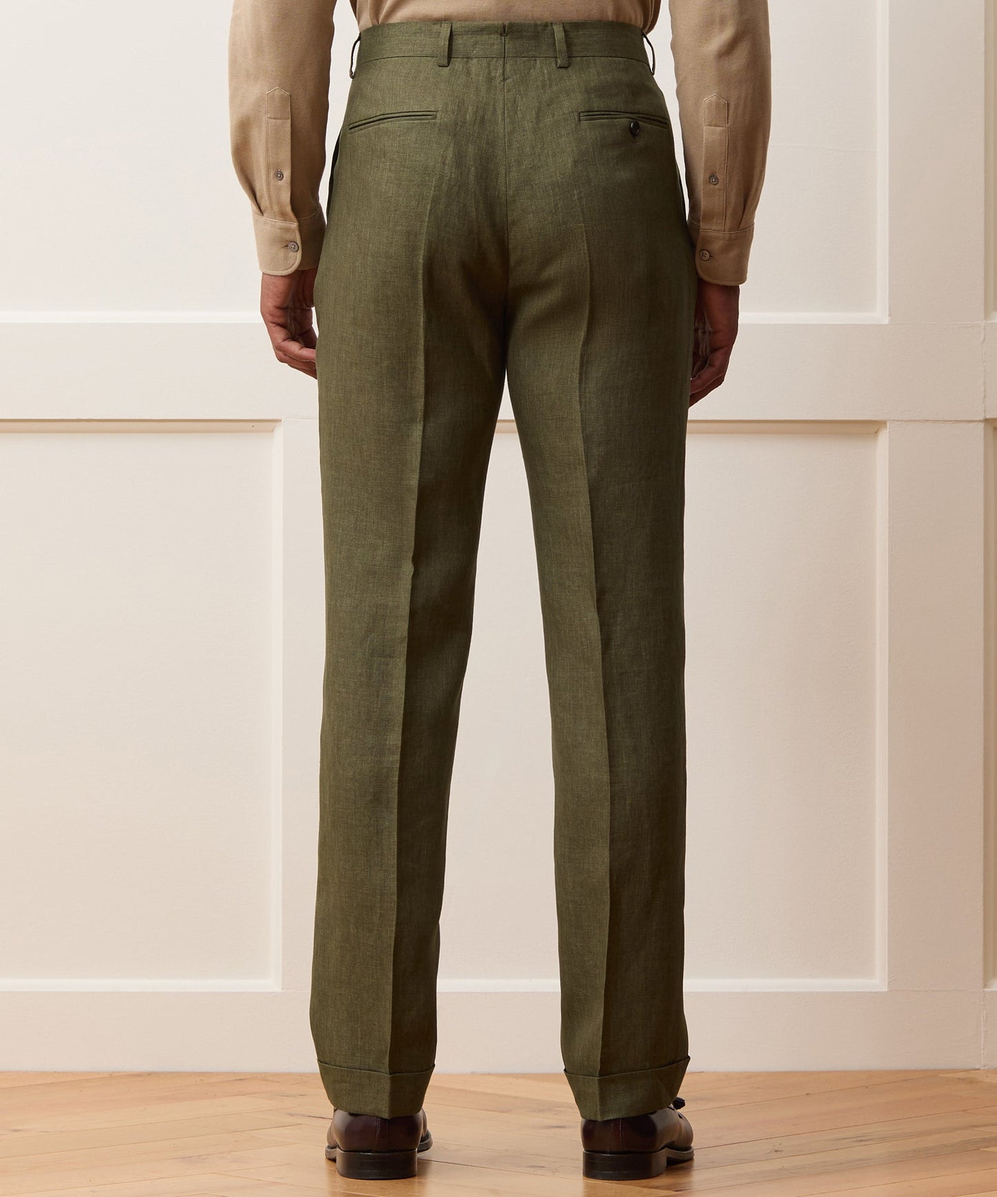 Todd Snyder Italian Linen Madison Trouser in Olive Olive