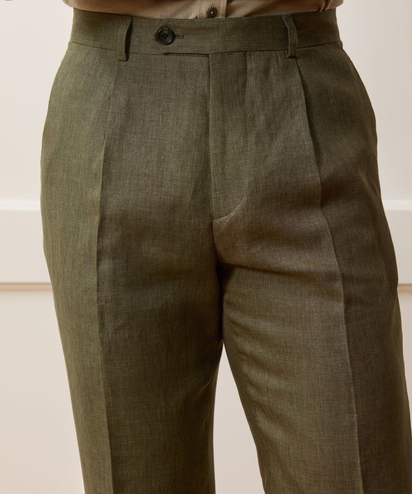 Todd Snyder Italian Linen Madison Trouser in Olive Olive