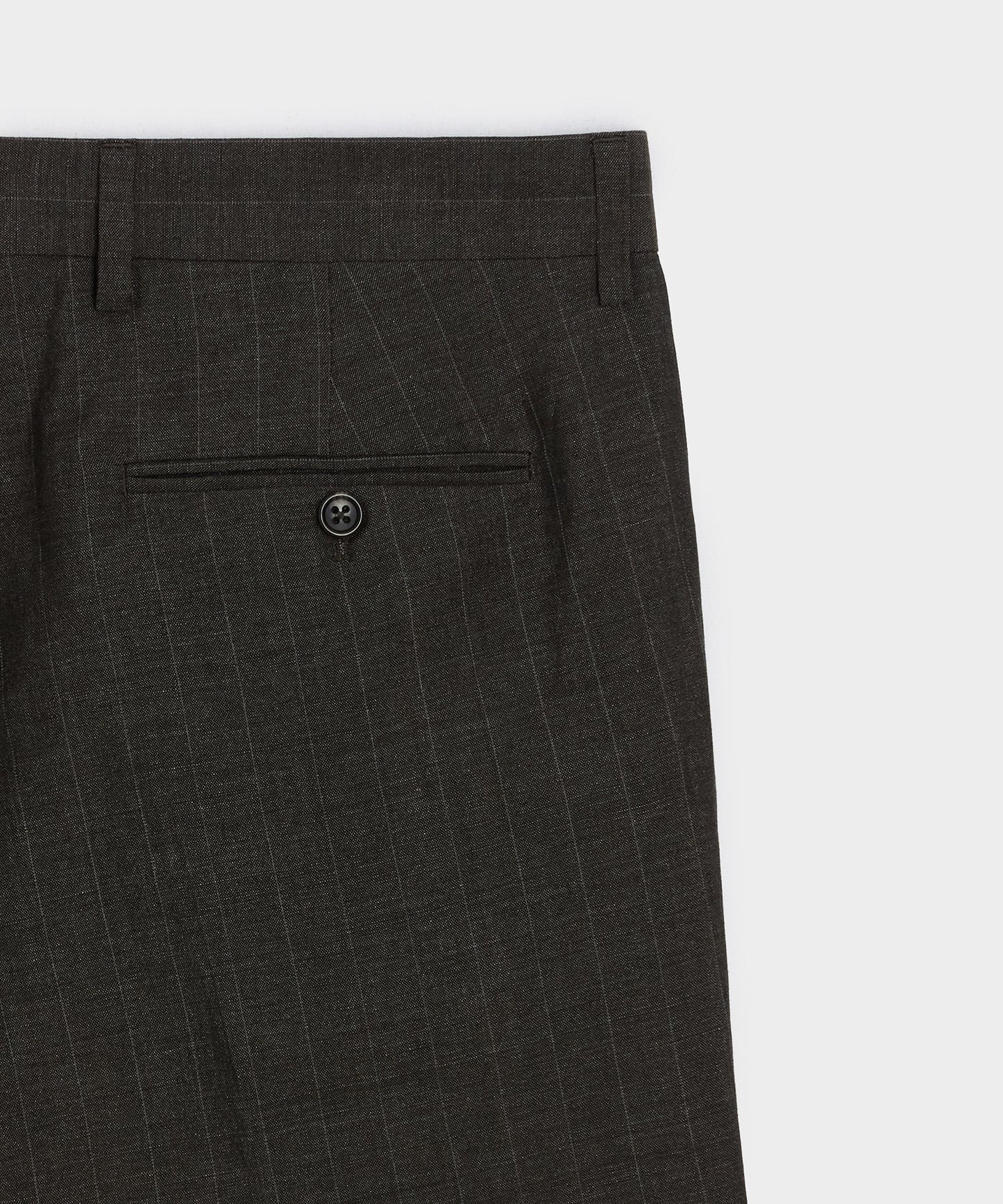 Todd Snyder Italian Wool-Linen Pinstripe Wythe Trouser in Brown Stripe Brown