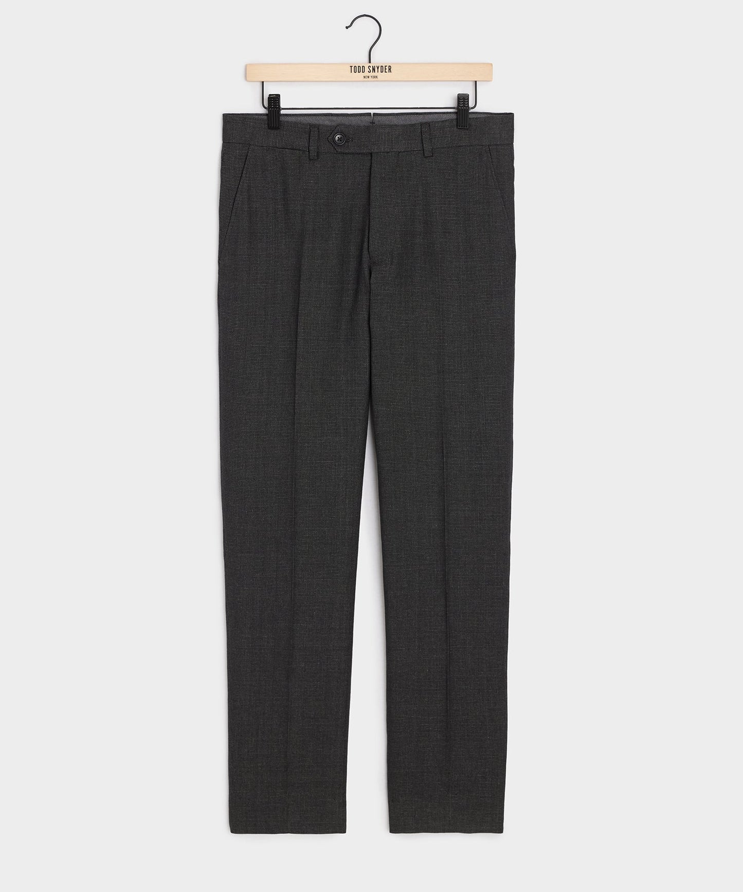 Todd Snyder Italian Cotton-Linen Sutton Trouser in Charcoal Charcoal