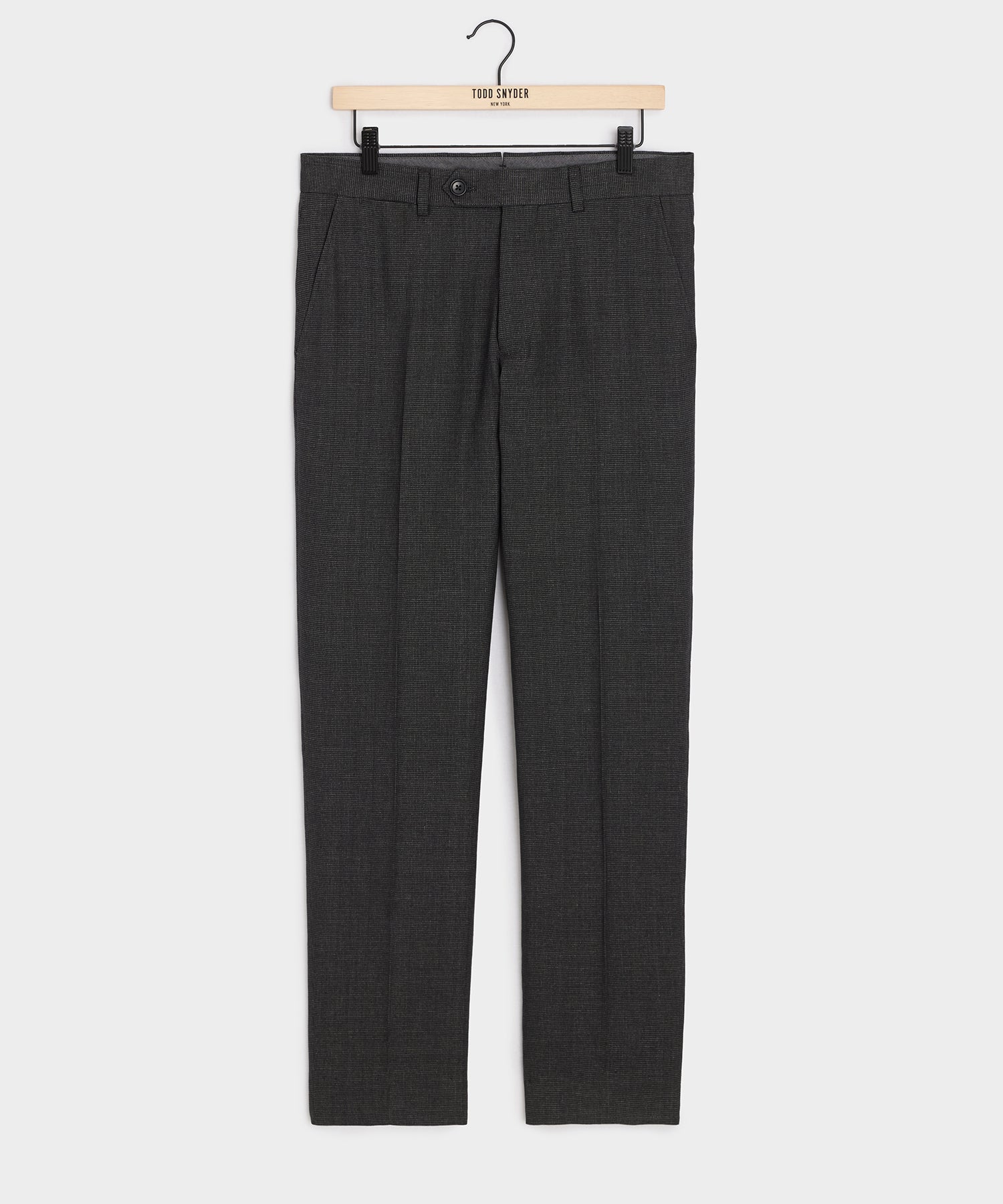 Todd Snyder Italian Cotton-Linen Sutton Trouser in Charcoal Charcoal