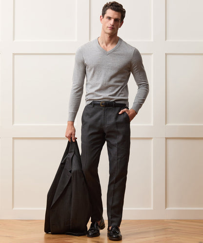 Todd Snyder Italian Cotton-Linen Sutton Trouser in Charcoal Charcoal