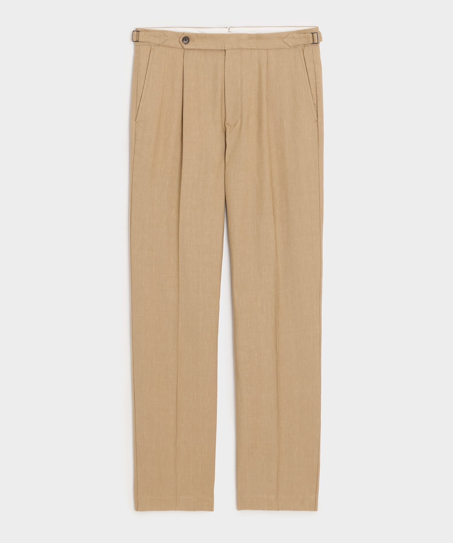 Todd Snyder Linen Side Tab Trouser in Khaki Khaki
