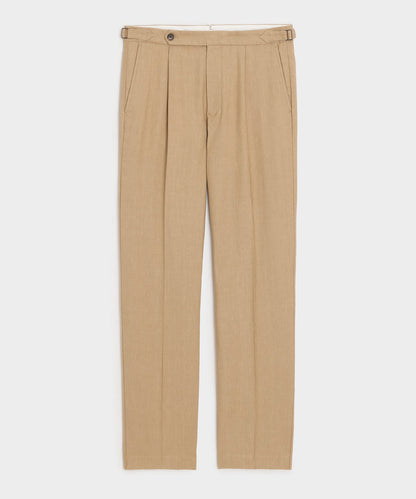 Todd Snyder Linen Side Tab Trouser in Khaki Khaki