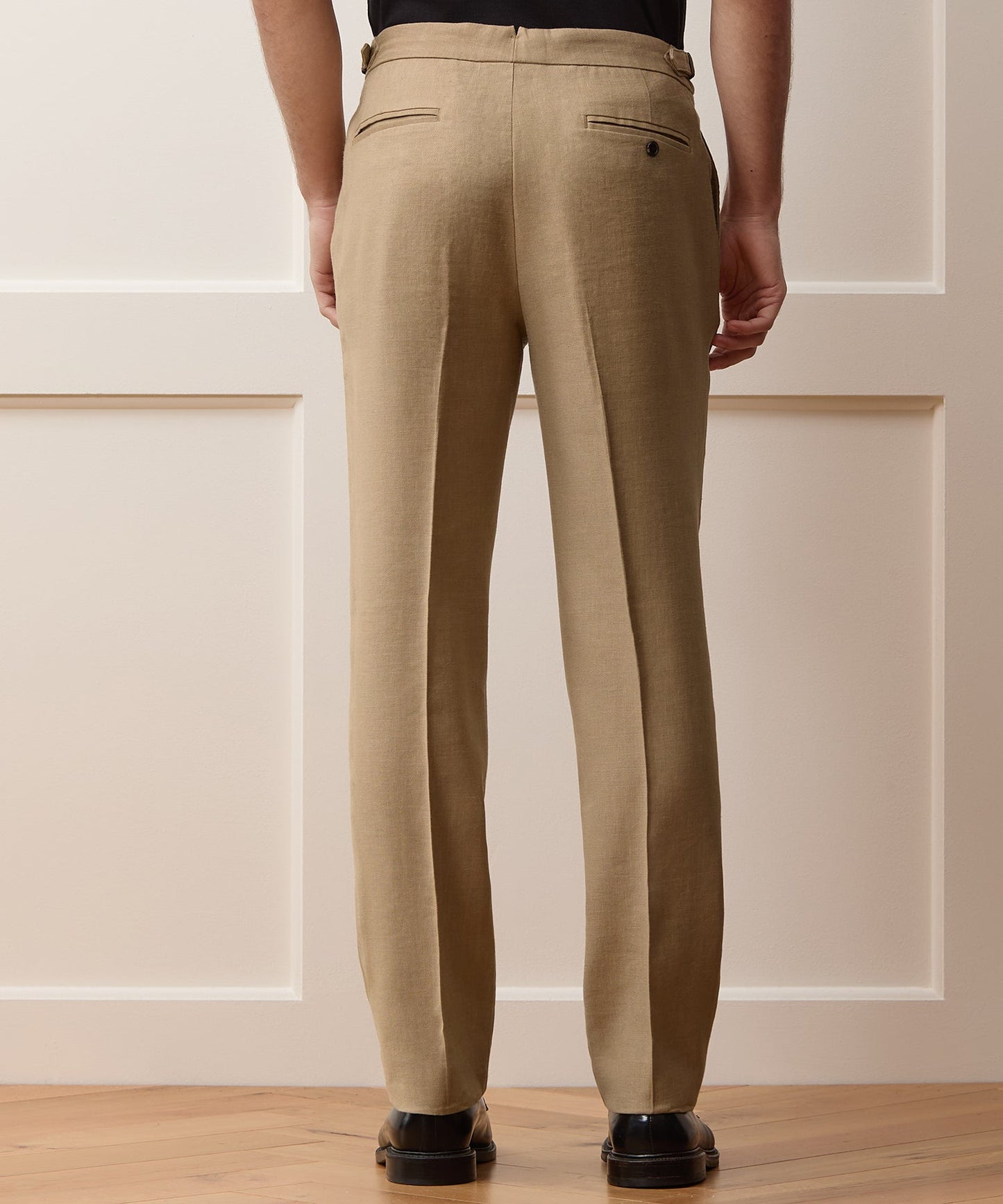 Todd Snyder Linen Side Tab Trouser in Khaki Khaki