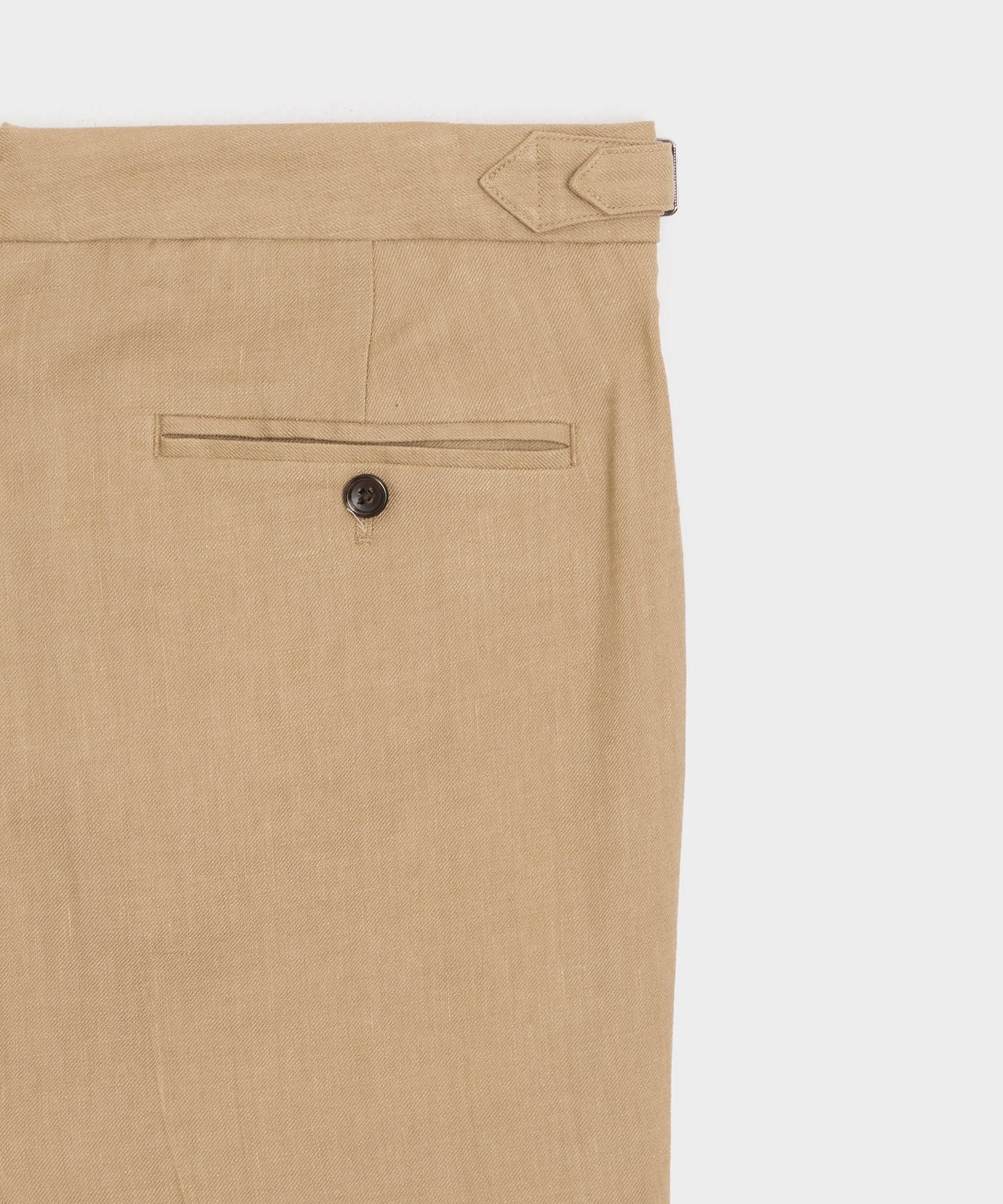 Todd Snyder Linen Side Tab Trouser in Khaki Khaki