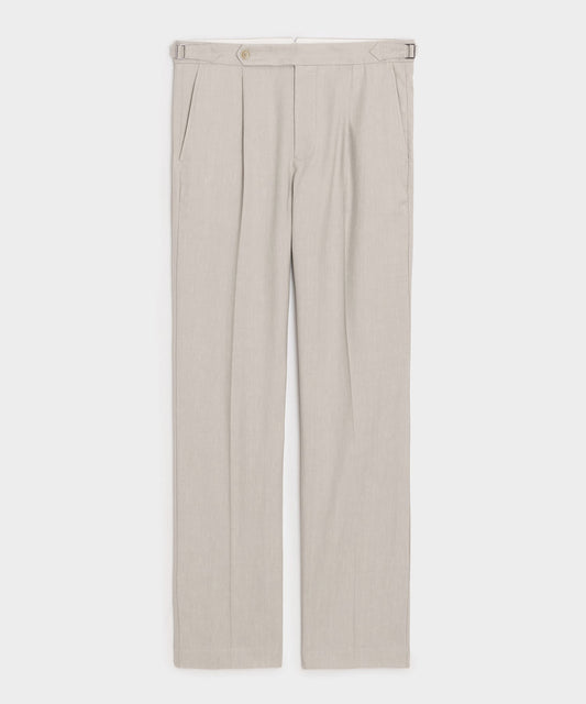 Todd Snyder Linen Side Tab Trouser in Stone Stone