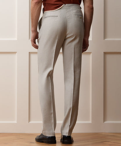 Todd Snyder Linen Side Tab Trouser in Stone Stone