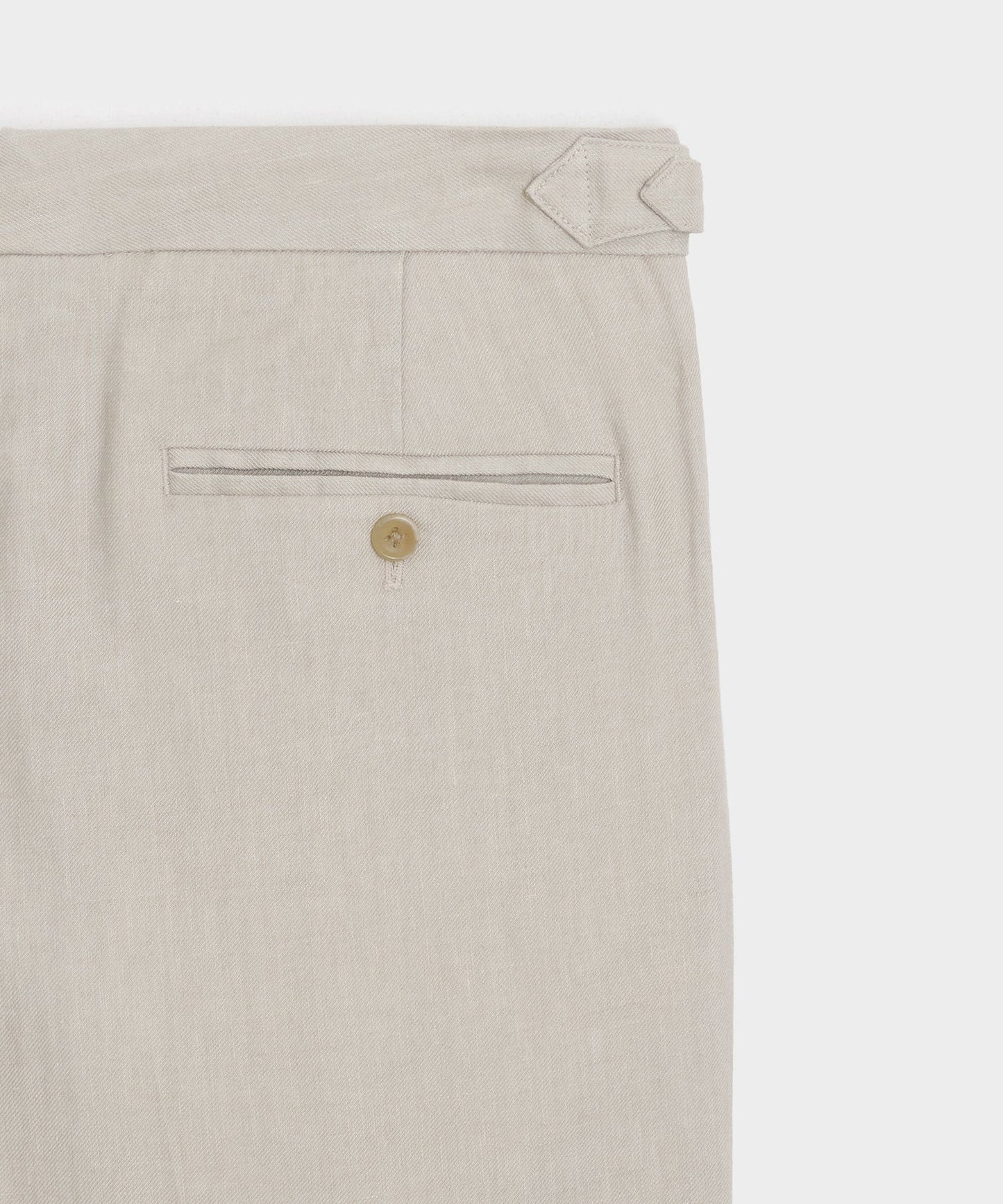 Todd Snyder Linen Side Tab Trouser in Stone Stone