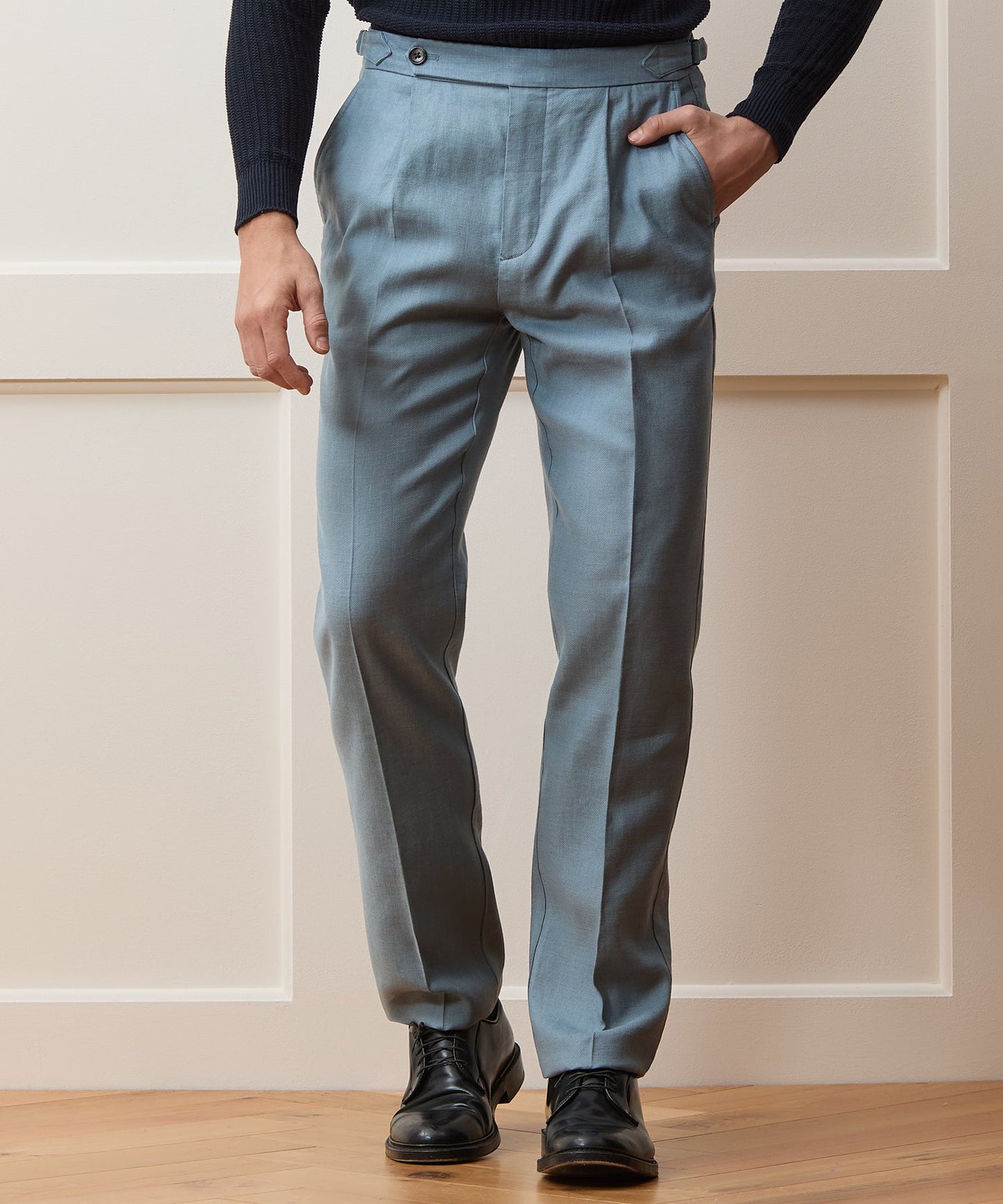 Todd Snyder Linen Side Tab Trouser in Airway Airway