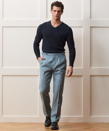 Todd Snyder Linen Side Tab Trouser in Airway Airway