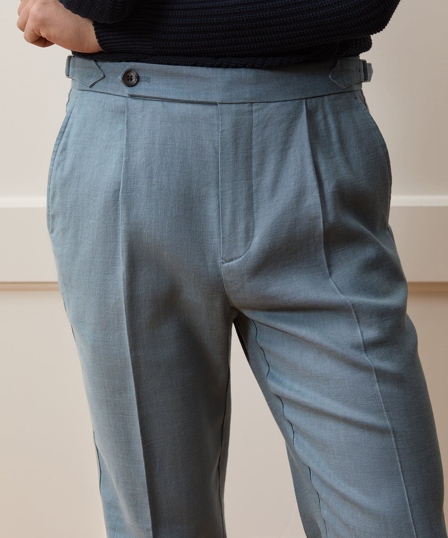 Todd Snyder Linen Side Tab Trouser in Airway Airway