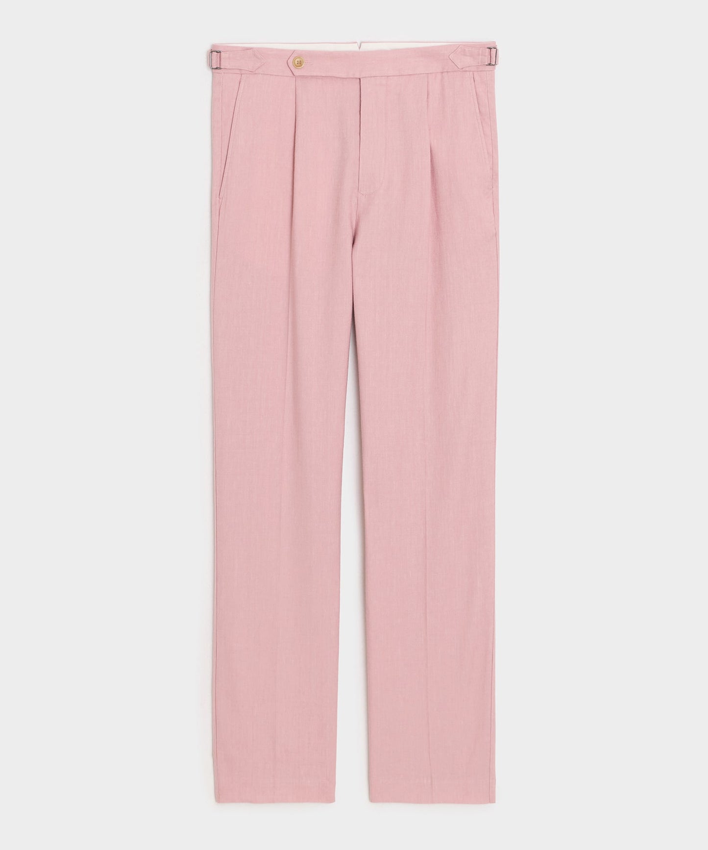 Todd Snyder Linen Side Tab Trouser in Pink Pink