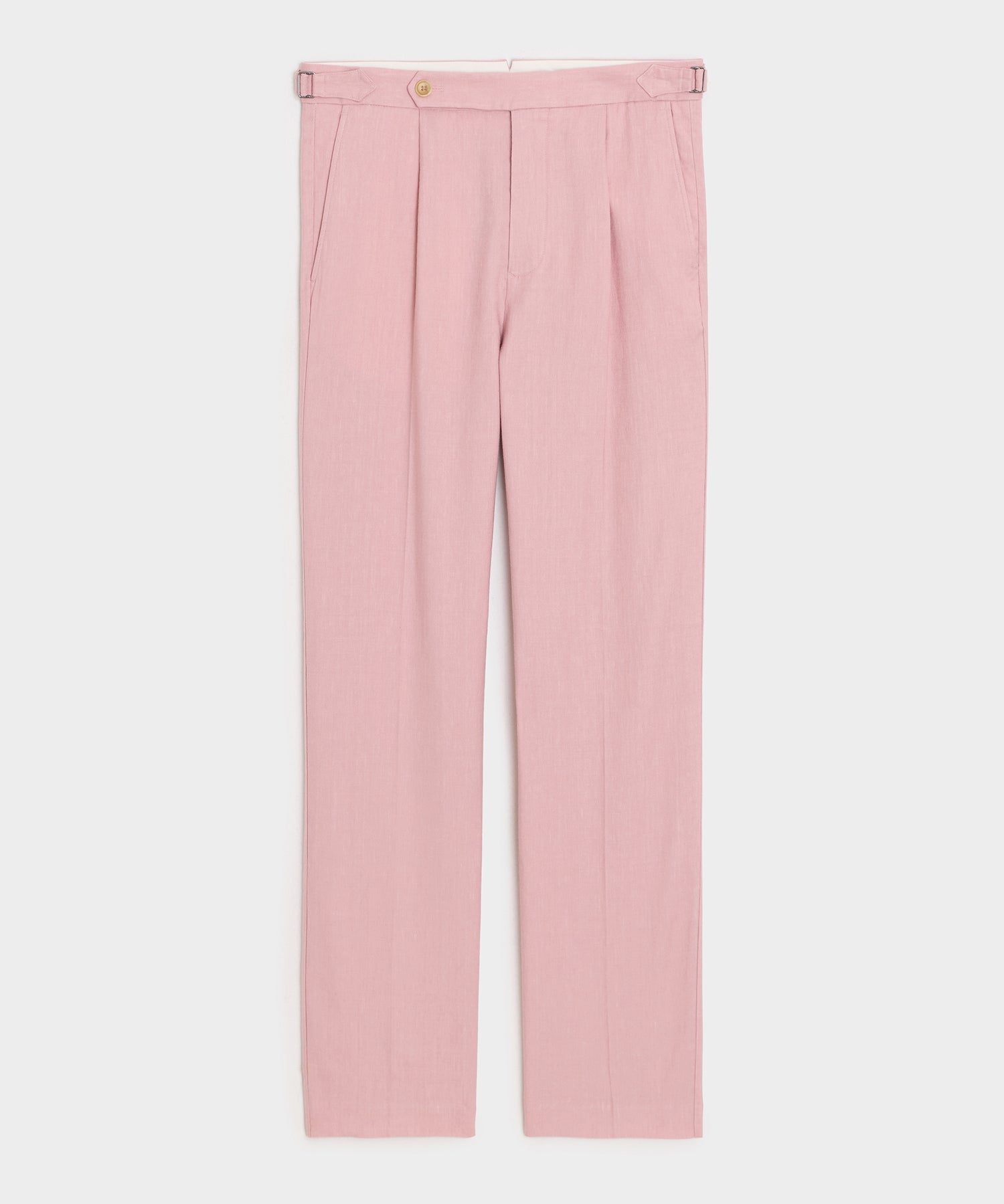 Todd Snyder Linen Side Tab Trouser in Pink Pink