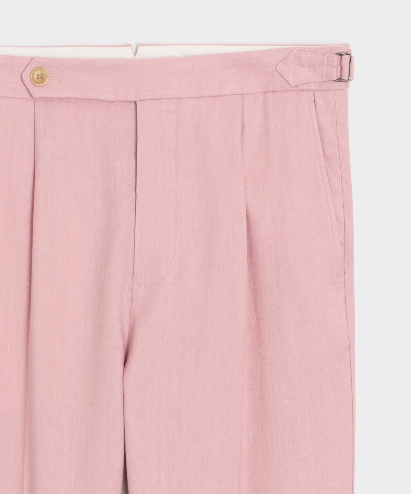 Todd Snyder Linen Side Tab Trouser in Pink Pink