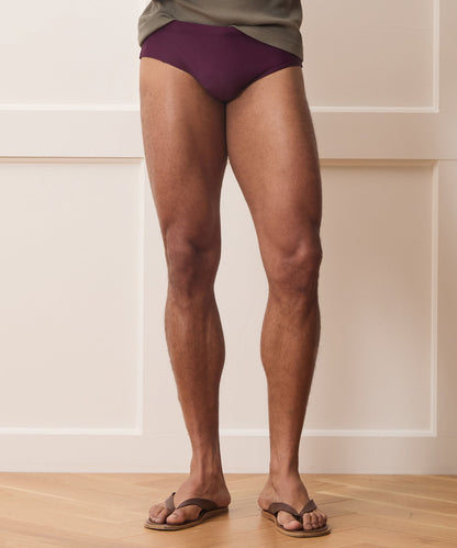 Todd Snyder Mykonos Swim Brief in Merlot Merlot