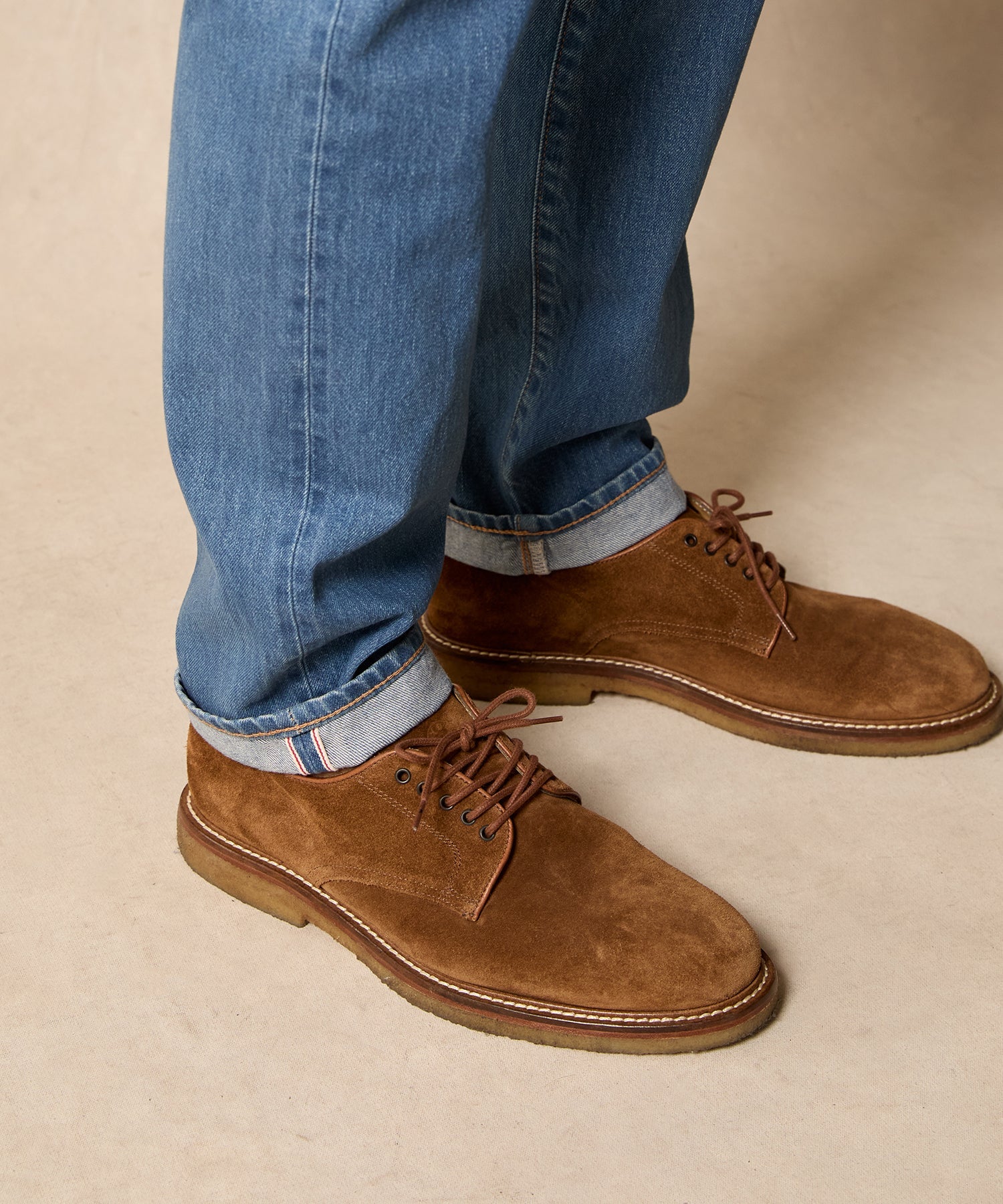 Todd Snyder Nomad Derby Shoe in Tobacco Tobacco