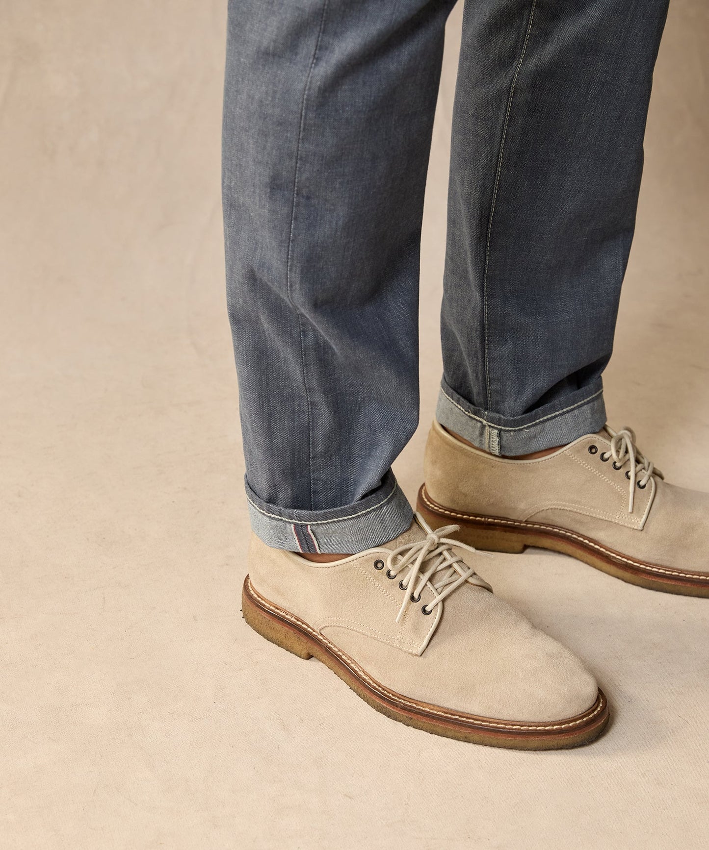 Todd Snyder Nomad Derby Shoe in Milkshake Taupe