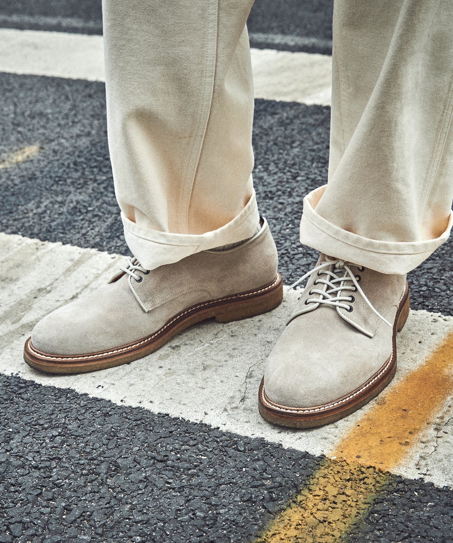 Todd Snyder Nomad Derby Shoe in Milkshake Taupe