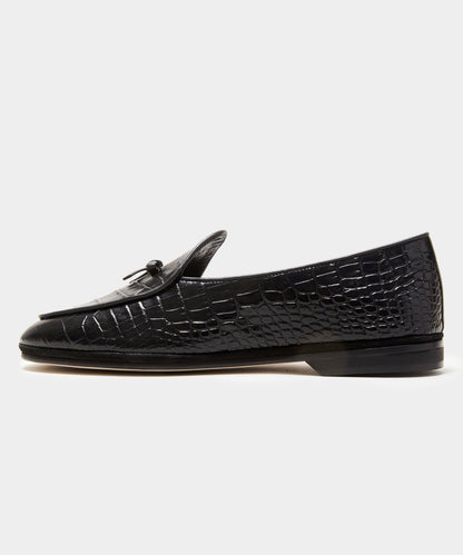Todd Snyder Todd Snyder x Rubinacci Croc Marphy Loafer in Black BLACK