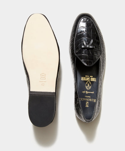 Todd Snyder Todd Snyder x Rubinacci Croc Marphy Loafer in Black BLACK