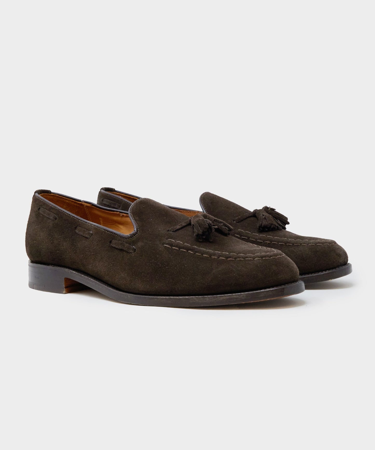 Todd Snyder Todd Snyder x Sanders Tassel Loafer in Brown Suede Brown