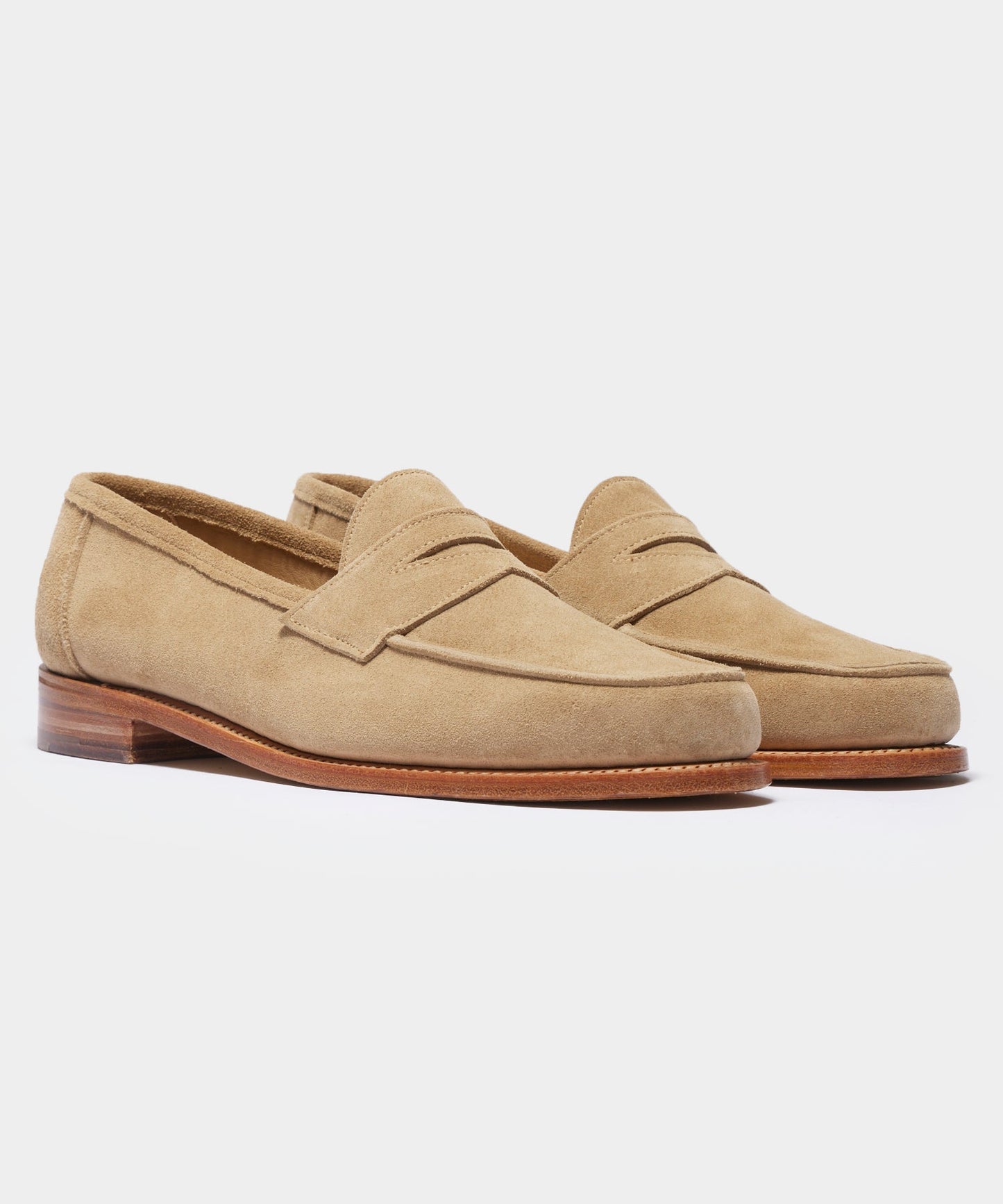 Todd Snyder Todd Snyder x Sanders Edwin Loafer in Milkshake Suede Tan