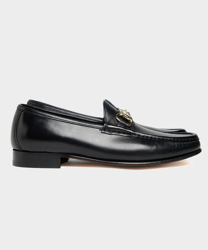Todd Snyder Yuketen Moc Ischia Horsebit Leather Loafer in Black Black