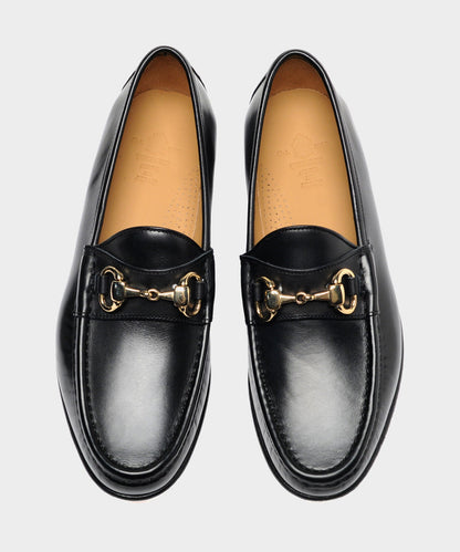 Todd Snyder Yuketen Moc Ischia Horsebit Leather Loafer in Black Black