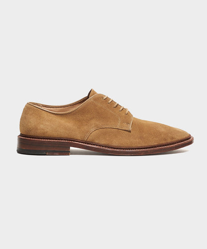 Todd Snyder Alden Unlined Suede Plain Toe Blucher in Tan Tan