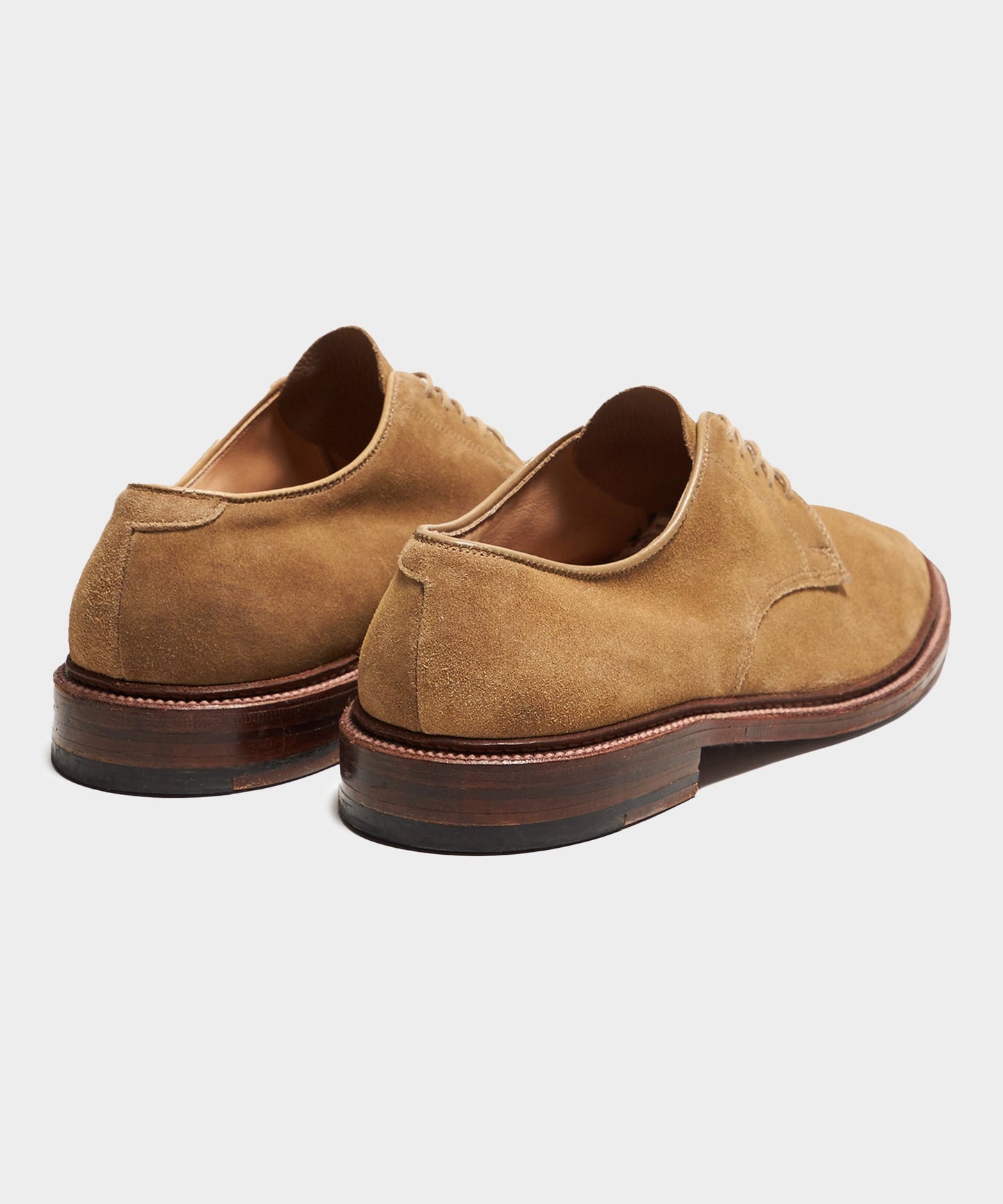 Todd Snyder Alden Unlined Suede Plain Toe Blucher in Tan Tan
