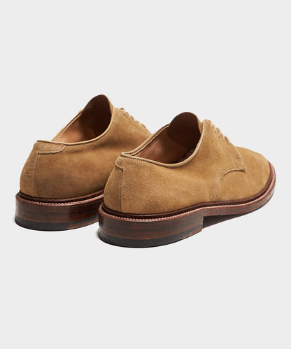 Todd Snyder Alden Unlined Suede Plain Toe Blucher in Tan Tan