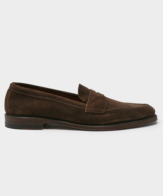 Todd Snyder Alden Suede Penny Loafer Dark Brown