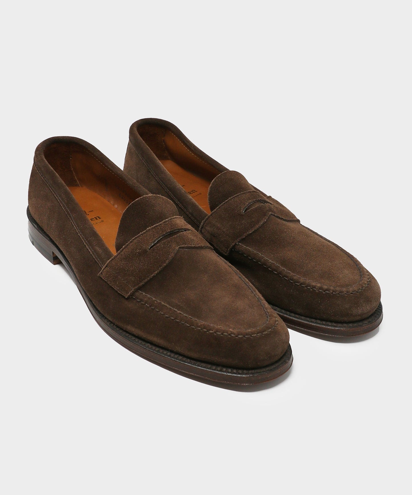 Todd Snyder Alden Suede Penny Loafer Dark Brown