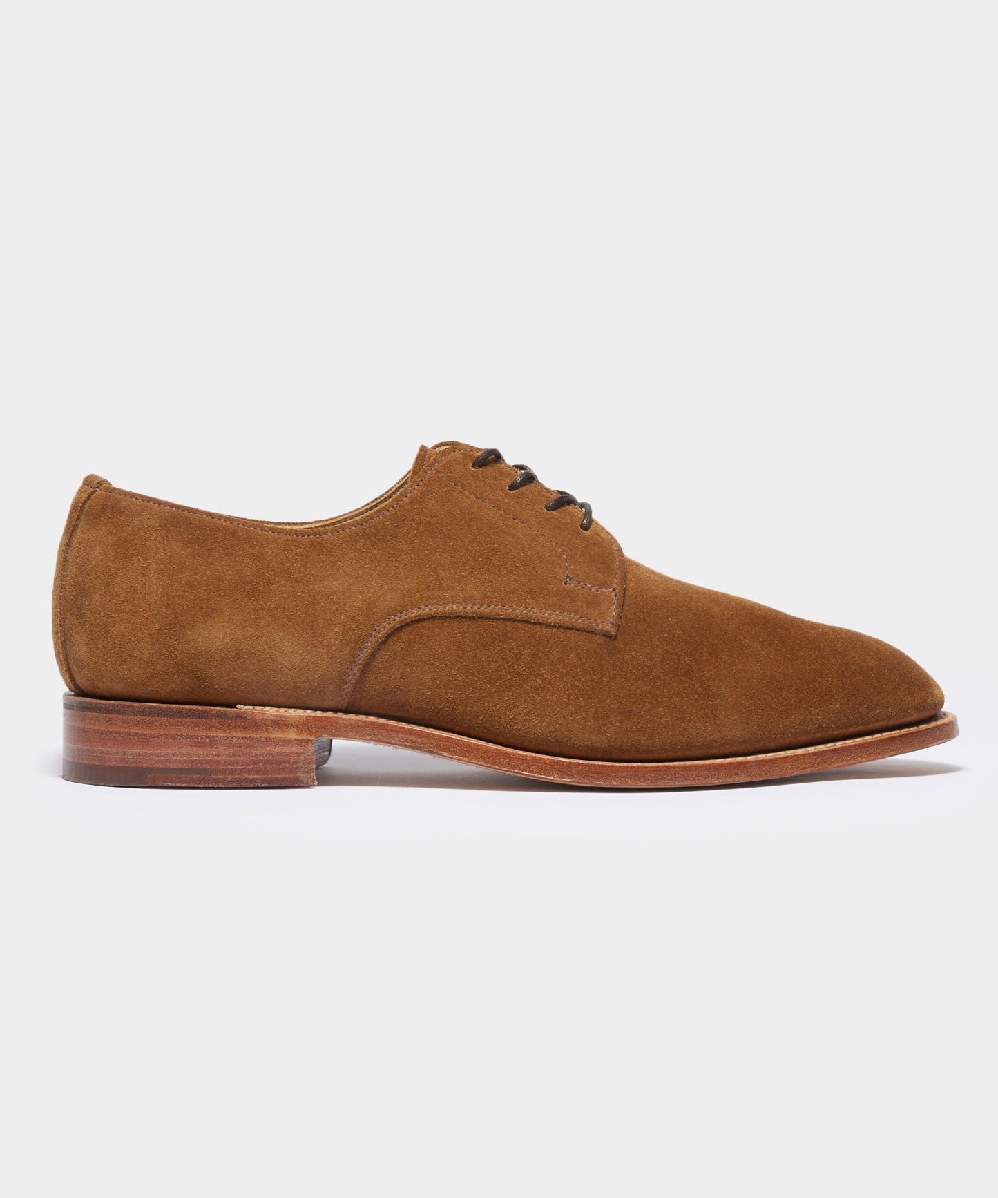 Todd Snyder Todd Snyder x Sanders Archie Unconstructed Lace-up Derby in Tobacco Suede Tobacco