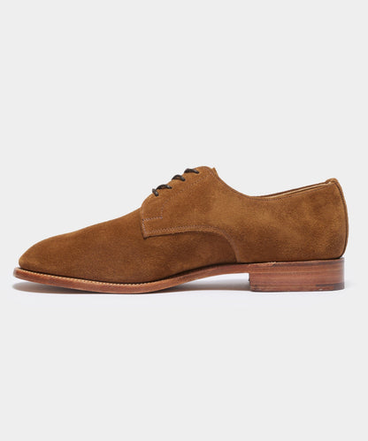 Todd Snyder Todd Snyder x Sanders Archie Unconstructed Lace-up Derby in Tobacco Suede Tobacco