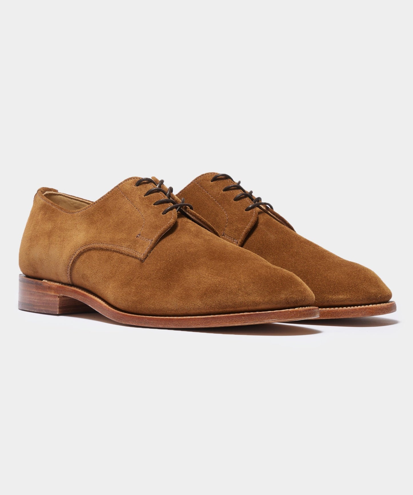 Todd Snyder Todd Snyder x Sanders Archie Unconstructed Lace-up Derby in Tobacco Suede Tobacco
