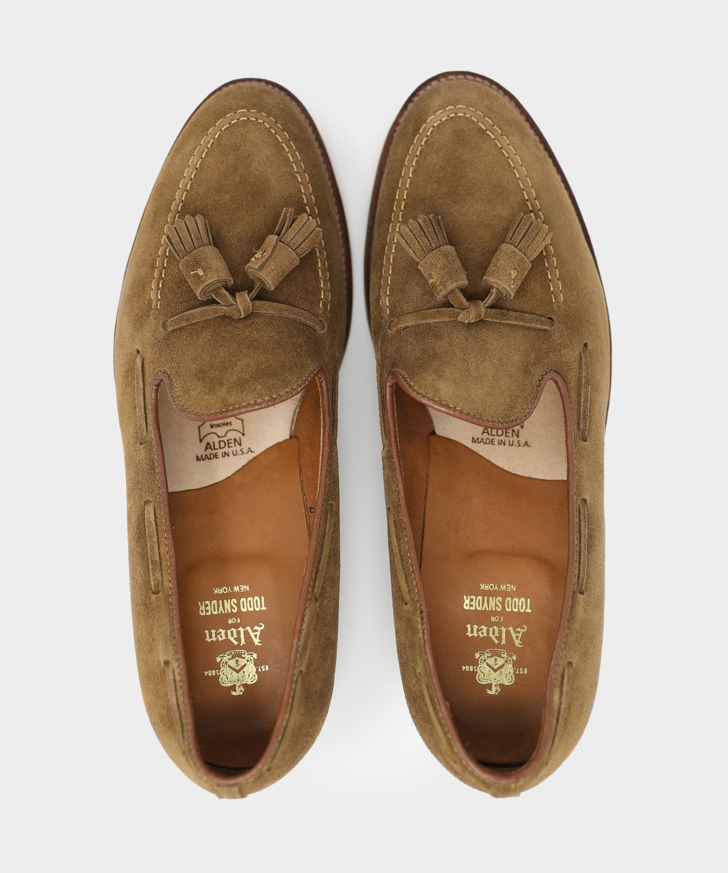 Todd Snyder Alden Tassel Suede Loafer in Snuff Snuff