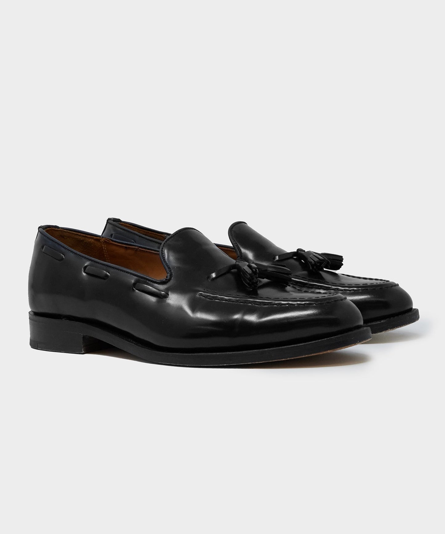 Todd Snyder Todd Snyder x Sanders Tassel Loafer in Black Leather Black