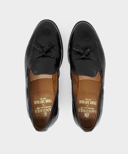 Todd Snyder Todd Snyder x Sanders Tassel Loafer in Black Leather Black