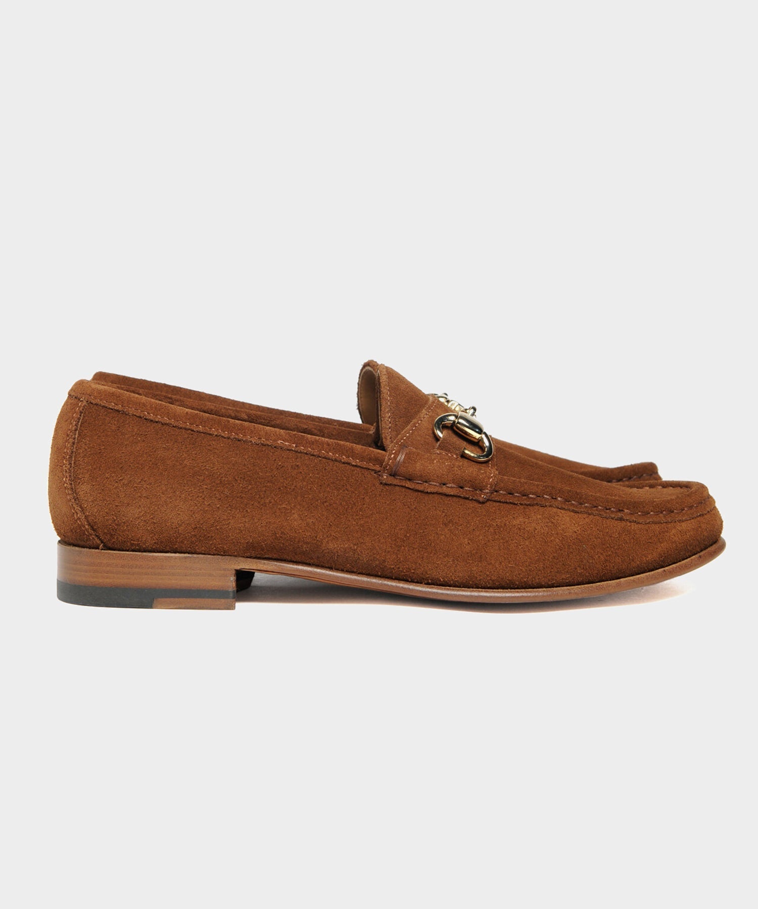 Todd Snyder Yuketen Moc Ischia Horsebit Suede Loafer in Snuff BROWN