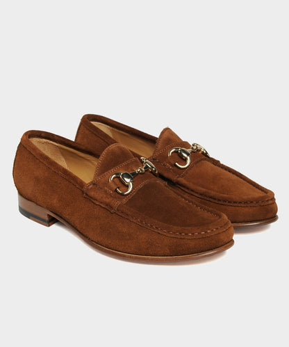 Todd Snyder Yuketen Moc Ischia Horsebit Suede Loafer in Snuff BROWN