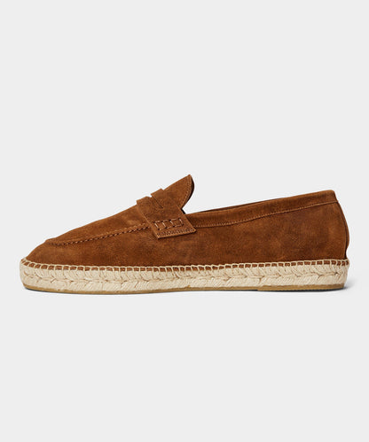 Todd Snyder Nomad Suede Espadrille Loafer Tobacco