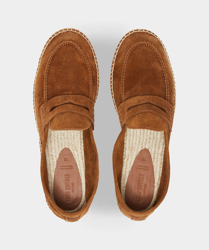 Todd Snyder Nomad Suede Espadrille Loafer Tobacco